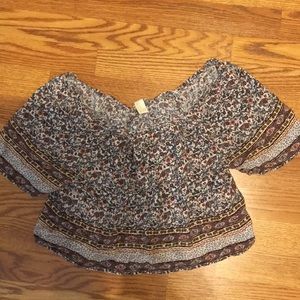 Off the shoulder floral top